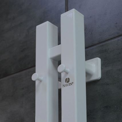 Toalheiro elétrico com termóstato SILOUETTE 187W/230V 120,6 cm IP44 branco direita angular