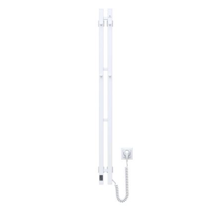 Toalheiro elétrico com termóstato SILOUETTE 187W/230V 120,6 cm IP44 branco direita angular