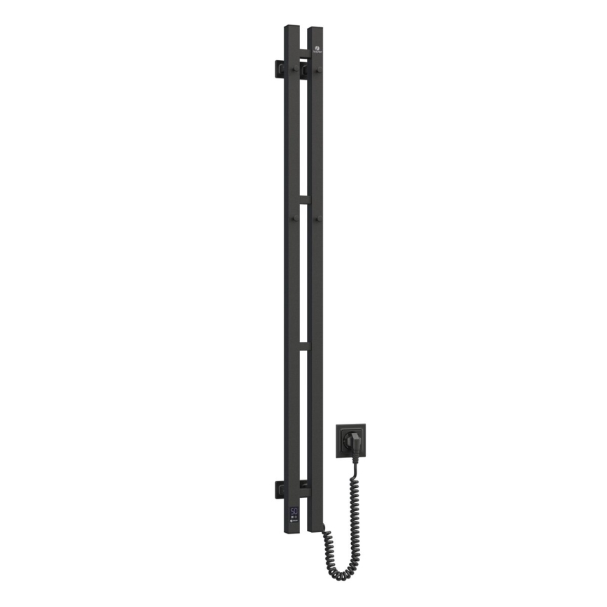 Toalheiro elétrico com termóstato SILOUETTE 187W/230V 120,6 cm IP44 preto direita angular