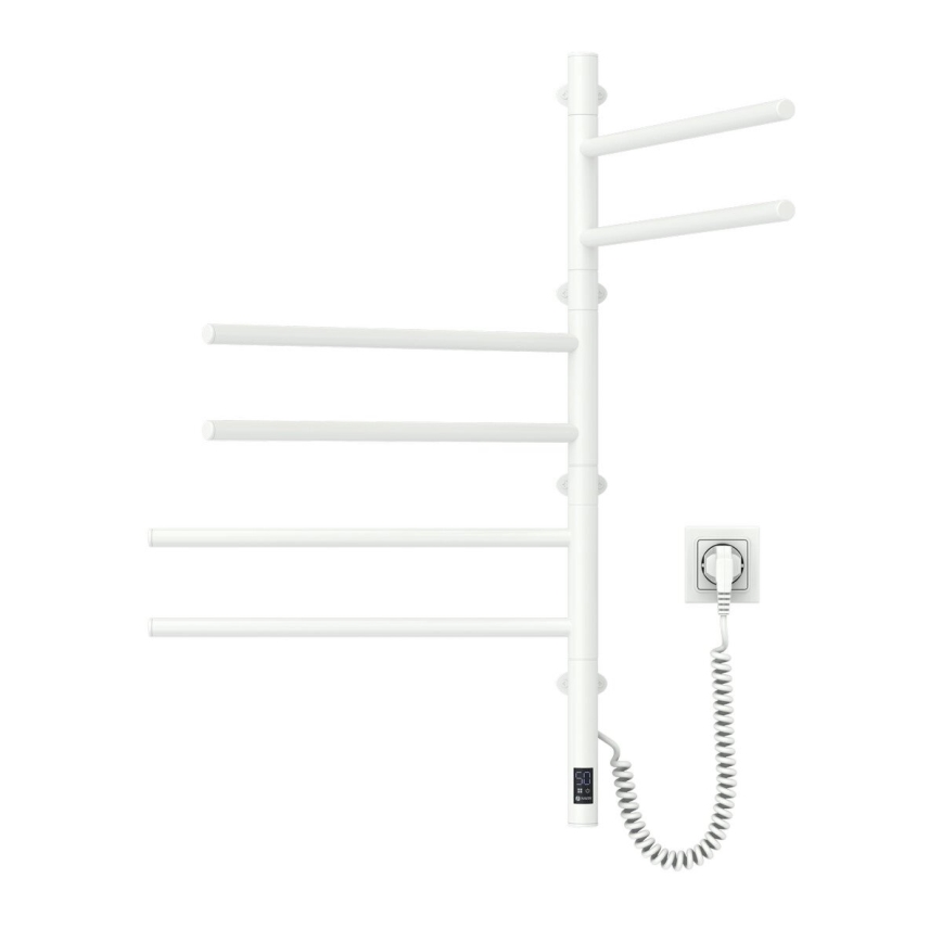 Toalheiro elétrico rotativo com termóstato ARABESQUE 196W/230V 81,8 cm IP44 branco