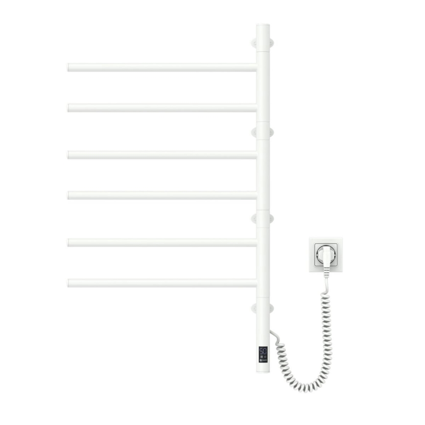 Toalheiro elétrico rotativo com termóstato ARABESQUE 196W/230V 81,8 cm IP44 branco