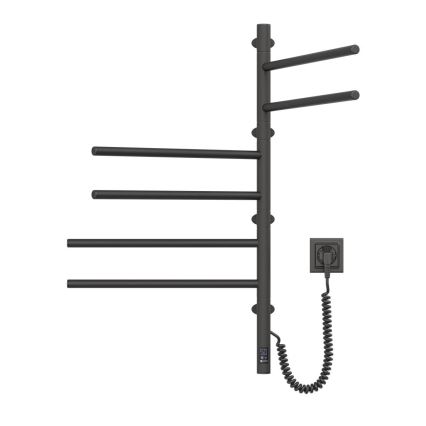 Toalheiro elétrico rotativo com termóstato ARABESQUE 196W/230V 81,8 cm IP44 preto