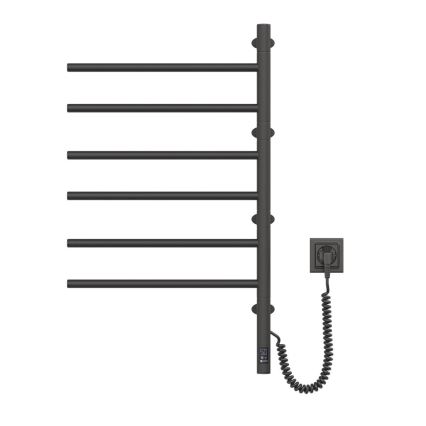 Toalheiro elétrico rotativo com termóstato ARABESQUE 196W/230V 81,8 cm IP44 preto
