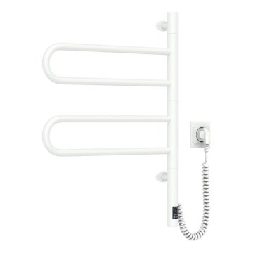 Toalheiro elétrico rotativo com termóstato FOUETTE 128W/230V 64,6 cm IP44 branco