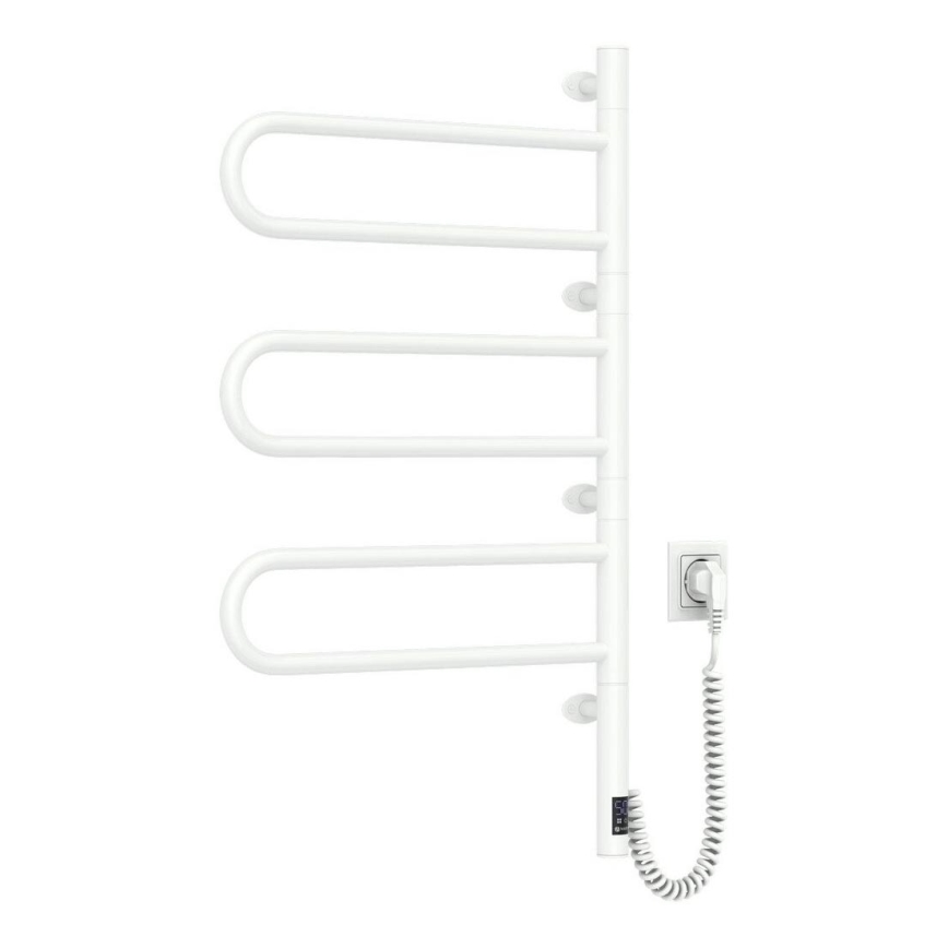 Toalheiro elétrico rotativo com termóstato FOUETTE 185W/230V 81,8 cm IP44 branco