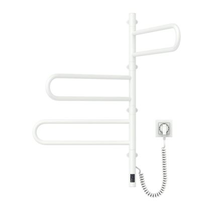 Toalheiro elétrico rotativo com termóstato FOUETTE 185W/230V 81,8 cm IP44 branco