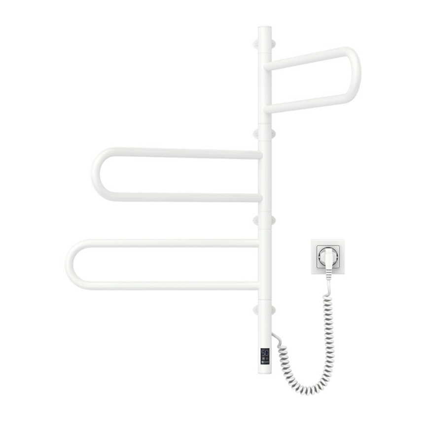 Toalheiro elétrico rotativo com termóstato FOUETTE 185W/230V 81,8 cm IP44 branco