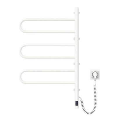 Toalheiro elétrico rotativo com termóstato FOUETTE 185W/230V 81,8 cm IP44 branco