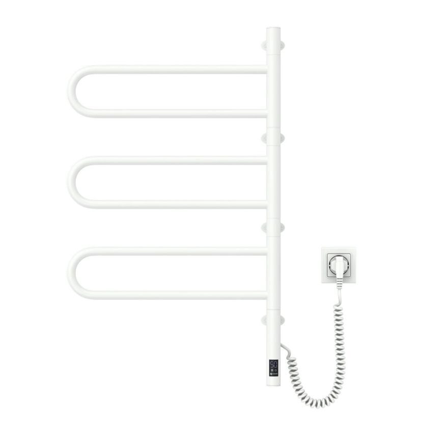 Toalheiro elétrico rotativo com termóstato FOUETTE 185W/230V 81,8 cm IP44 branco
