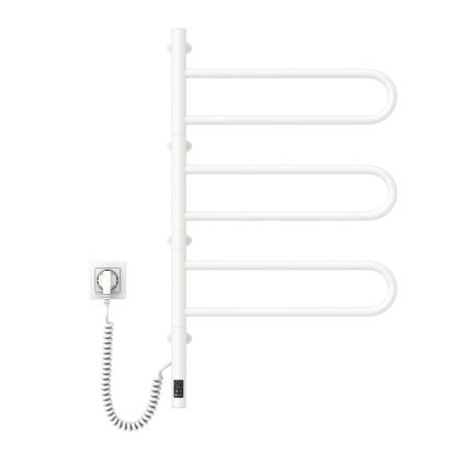 Toalheiro elétrico rotativo com termóstato FOUETTE 185W/230V 81,8 cm IP44 branco