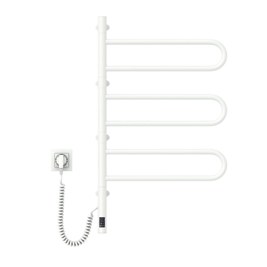 Toalheiro elétrico rotativo com termóstato FOUETTE 185W/230V 81,8 cm IP44 branco