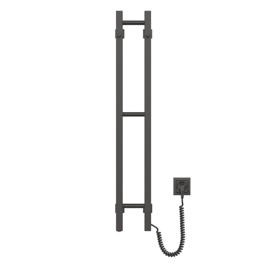 Toalheiro elétrico SILOUETTE 187W/230V 101,1 cm IP44 preto direita angular