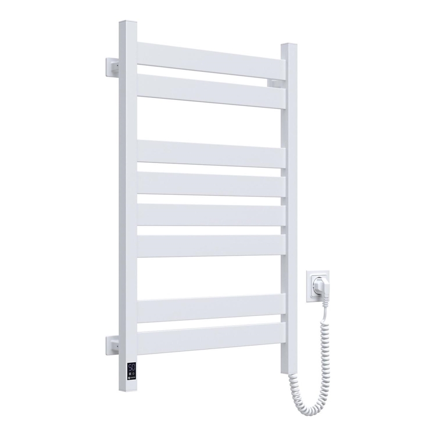 Toalheiro radiador para casa de banho com termóstato LARGO 432W/230V 80,6 cm IP44 branco direito angular