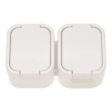 Tomada dupla para ambiente húmido IP44