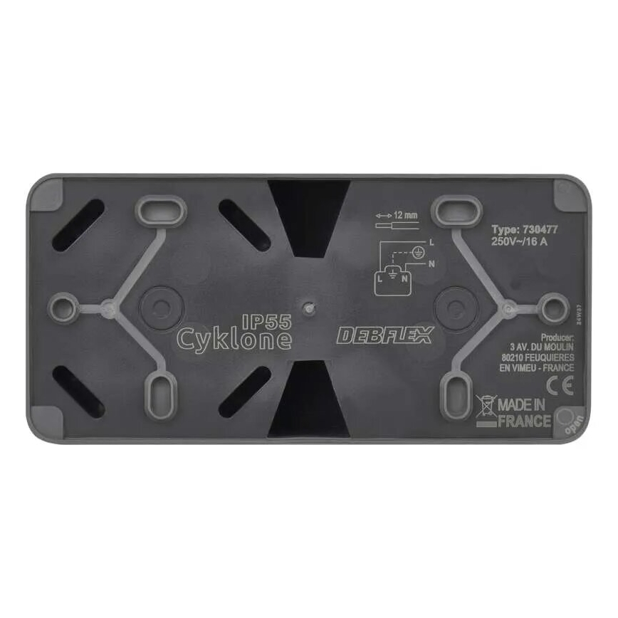 Tomada dupla para ambientes húmidos IP55