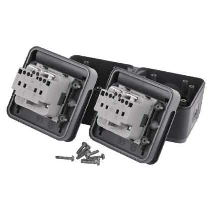 Tomada dupla para ambientes húmidos IP55