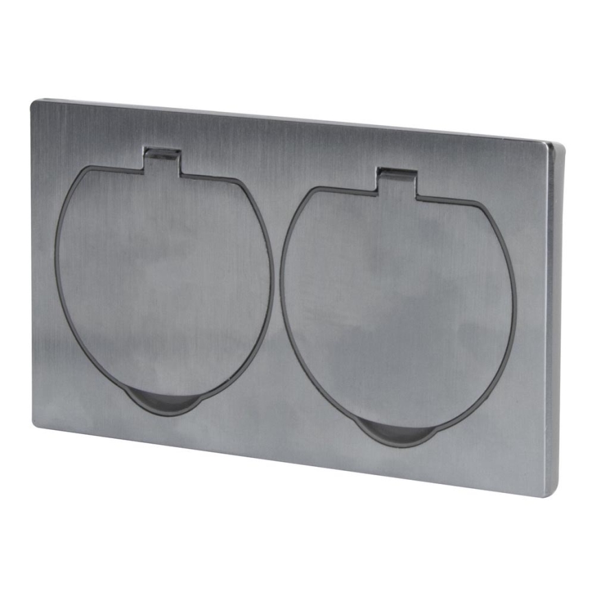 Tomada exterior dupla de chão integrada IP55