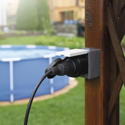 Tomada exterior inteligente GoSmart 3680W/230V/16A Wi-Fi Tuya IP44