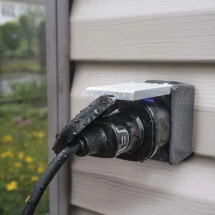 Tomada exterior inteligente GoSmart 3680W/230V/16A Wi-Fi Tuya IP44