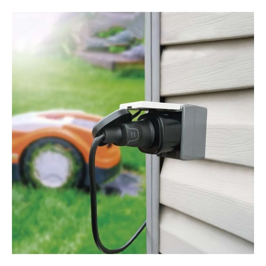 Tomada exterior inteligente GoSmart 3680W/230V/16A Wi-Fi Tuya IP44