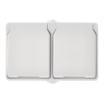 Tomada externa 2xFRENCH 250V/16A IP44