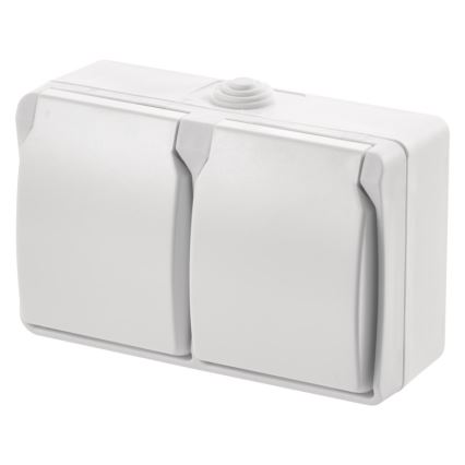 Tomada externa 2xFRENCH 250V/16A IP44