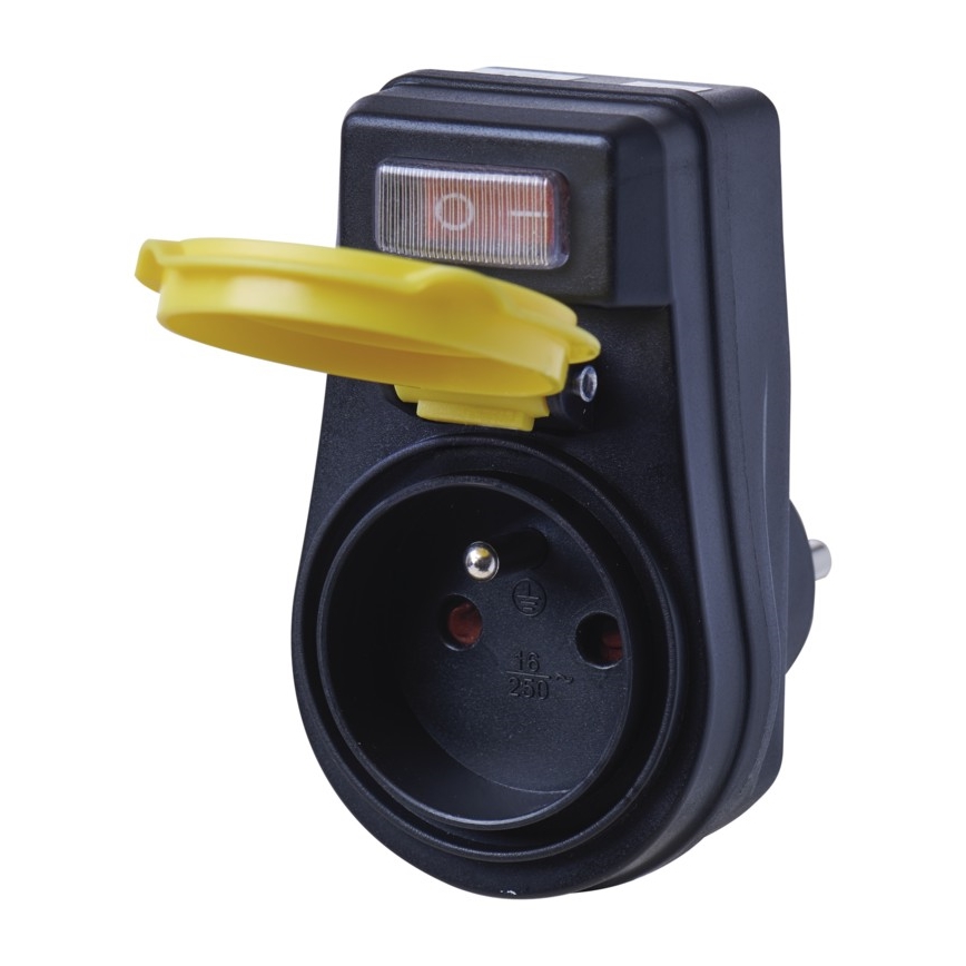 Tomada externa com interruptor FRENCH 250V/16A IP44