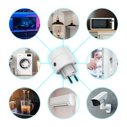 Tomada inteligente 2300W/230V/10A Wi-Fi Tuya