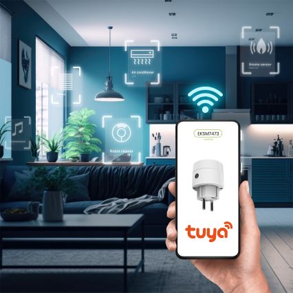 Tomada inteligente 2300W/230V/10A Wi-Fi Tuya