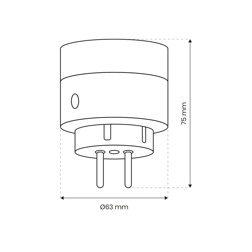 Tomada inteligente 2300W/230V/10A Wi-Fi Tuya