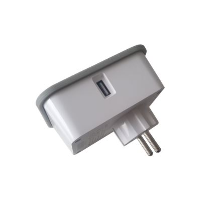 Tomada inteligente com medição do consumo 3680W/230V + 2xUSB/12W/5V Wi-Fi