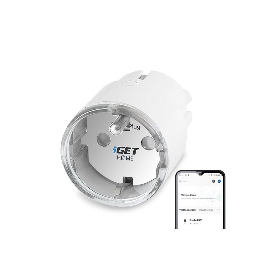 Tomada inteligente com medição do consumo 3680W/230V Wi-Fi
