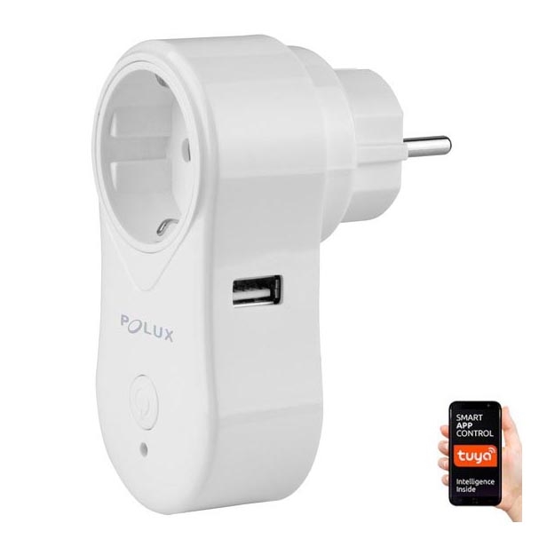 Tomada inteligente SMART 3400W/230V Wi-Fi Tuya + USB SCHUKO