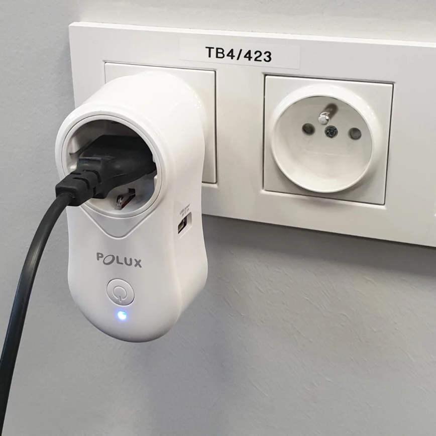 Tomada inteligente SMART 3400W/230V Wi-Fi Tuya + USB SCHUKO