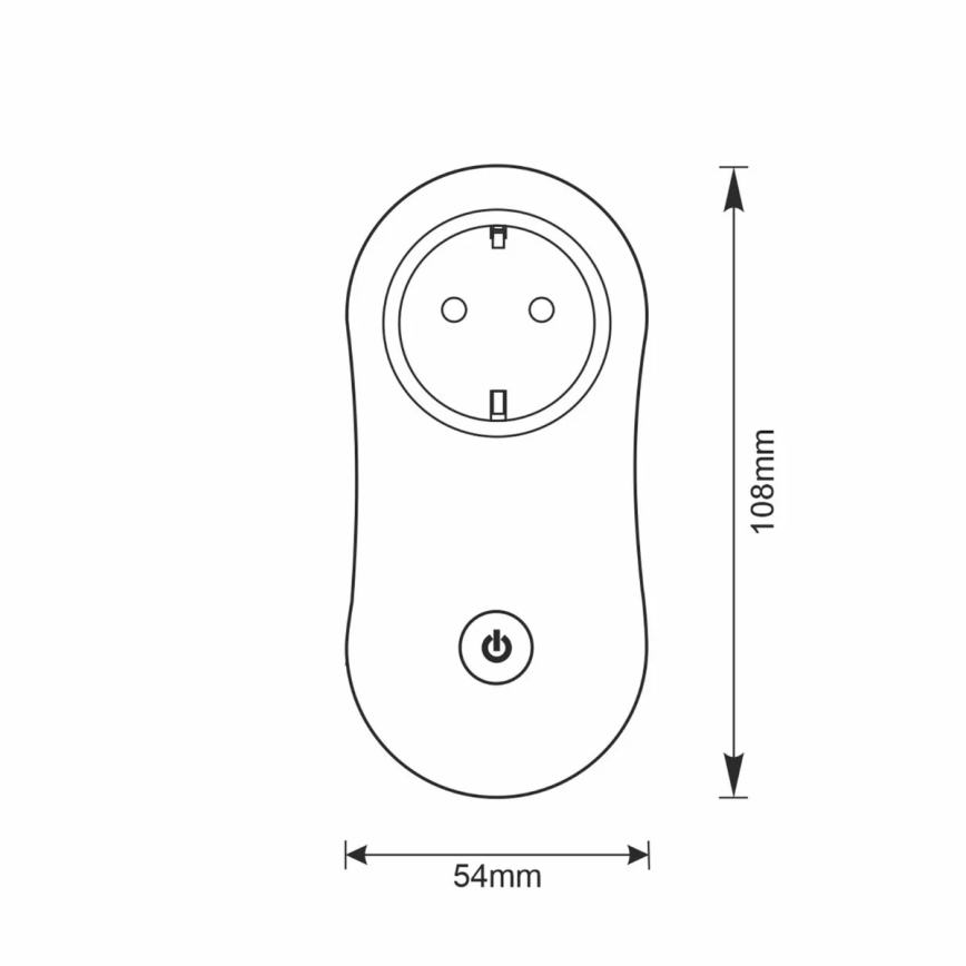 Tomada inteligente SMART 3400W/230V Wi-Fi Tuya + USB SCHUKO