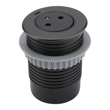 Tomada USB integrada 1Z + 1xUSB-C 230V
