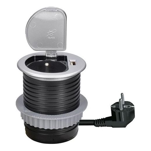 Tomada USB integrada com tampa 230V