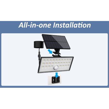 Top Light - Candeeiro Solar de parede HELEON VARIO LED/8W/3,7V IP65 4000K + comando