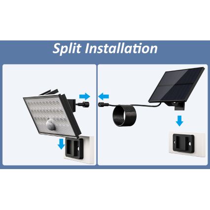 Top Light - Candeeiro Solar de parede HELEON VARIO LED/8W/3,7V IP65 4000K + comando
