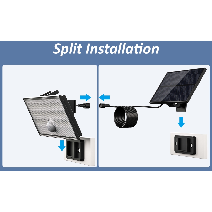 Top Light - Candeeiro Solar de parede HELEON VARIO LED/8W/3,7V IP65 4000K + comando