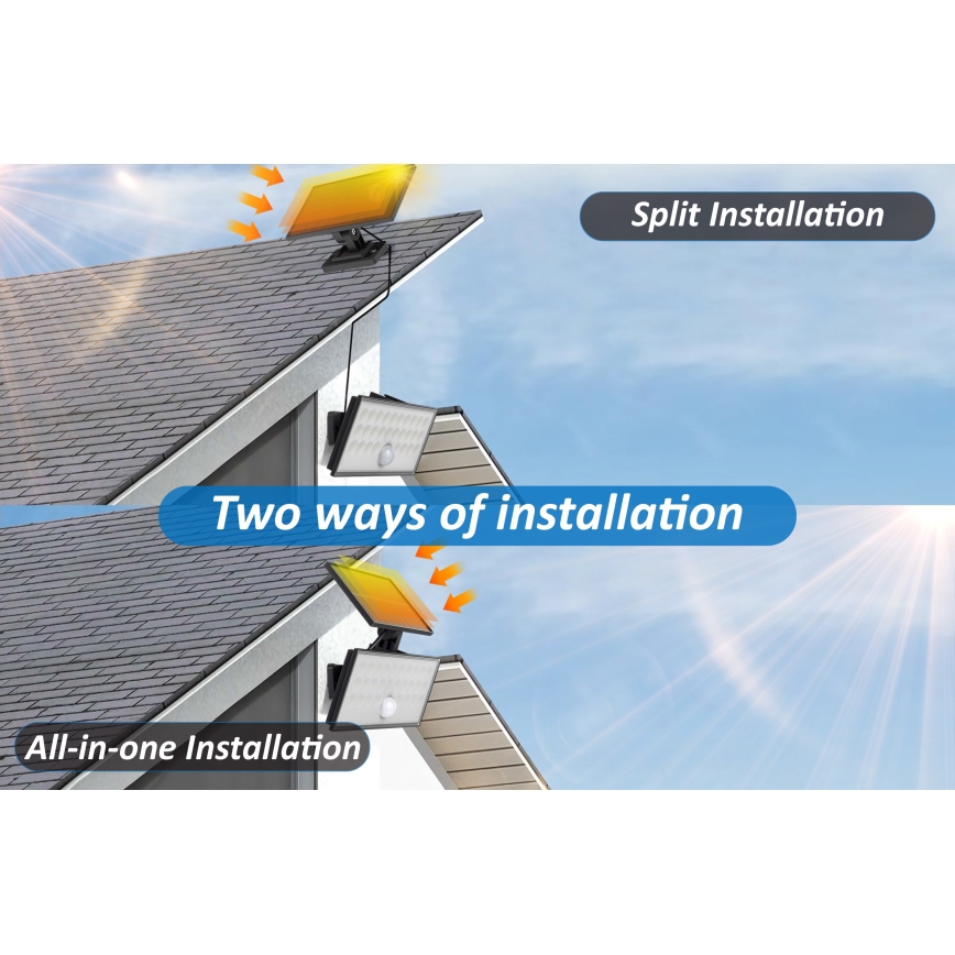 Top Light - Candeeiro Solar de parede HELEON VARIO LED/8W/3,7V IP65 4000K + comando