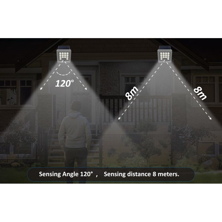 Top Light - Candeeiro Solar de parede LED HELEON S LED/5W/3,7V IP65 4000K