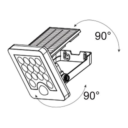 Top Light - Candeeiro Solar de parede LED HELEON S LED/5W/3,7V IP65 4000K