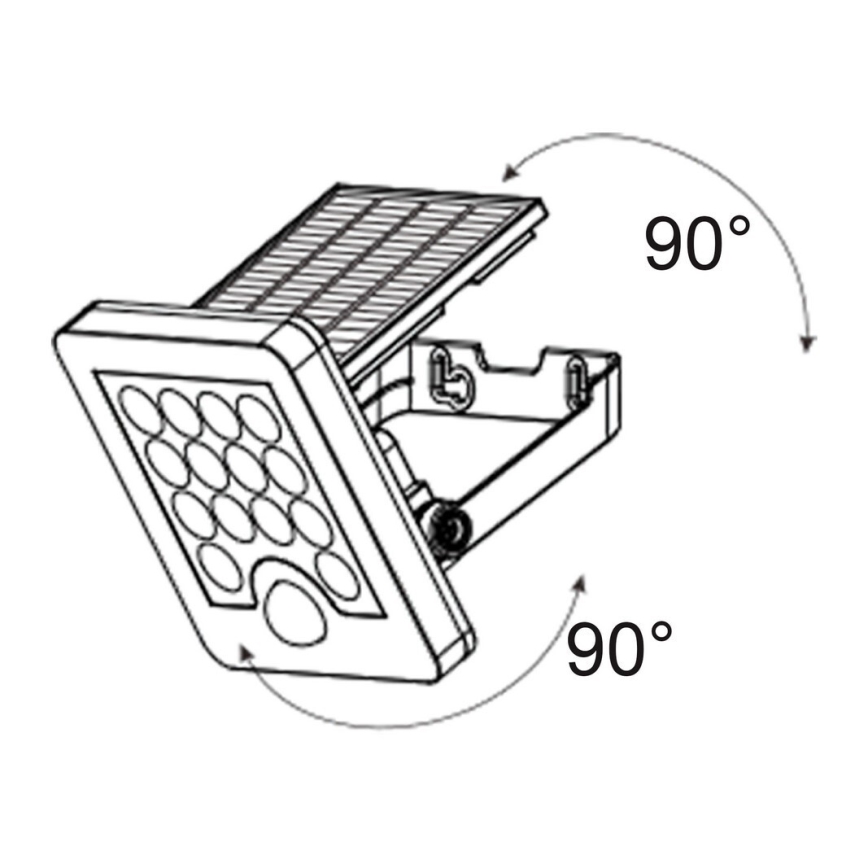 Top Light - Candeeiro Solar de parede LED HELEON S LED/5W/3,7V IP65 4000K
