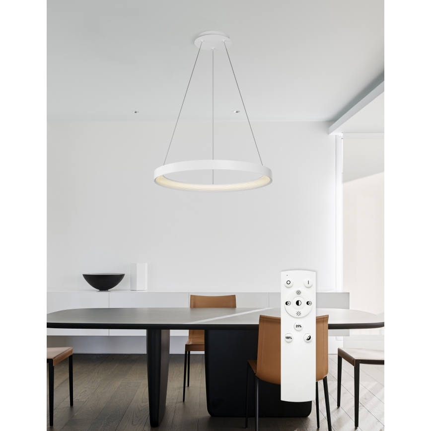 Top Light - Candeeiro suspenso LED com regulação ORBIT LED/40W/230V 3000-6500K diâmetro 50 cm branco + comando