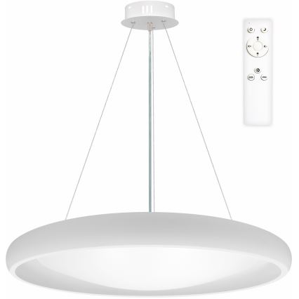 Top Light - Candeeiro suspenso LED com regulação SALERNO LED/60W/230V 3000-6500K diâmetro 60 cm branco + comando