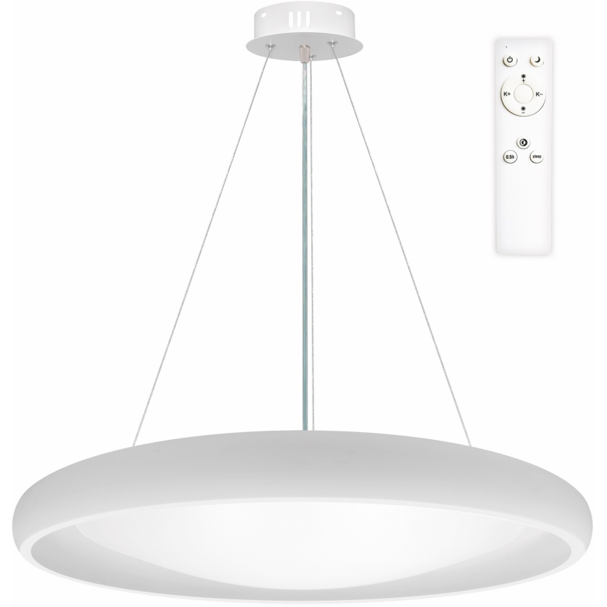 Top Light - Candeeiro suspenso LED com regulação SALERNO LED/60W/230V 3000-6500K diâmetro 60 cm branco + comando
