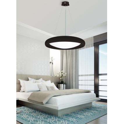 Top Light - Candeeiro suspenso LED com regulação SALERNO LED/60W/230V 3000-6500K diâmetro 60 cm preto + comando