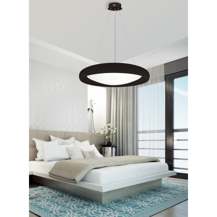 Top Light - Candeeiro suspenso LED com regulação SALERNO LED/60W/230V 3000-6500K diâmetro 60 cm preto + comando