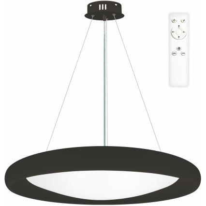 Top Light - Candeeiro suspenso LED com regulação SALERNO LED/60W/230V 3000-6500K diâmetro 60 cm preto + comando